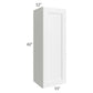 RTA Providence White 15" x 42" Wall Cabinet with Glass Door and Mullion Glass Door