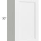 RTA Providence White 18" x 30" Wall Cabinet with 1 Decorative End Panel