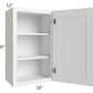 RTA Providence White 18" x 30" Wall Cabinet with 1 Decorative End Panel