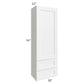 RTA Providence White 18" x 54" Wall Cabinet With Drawers with Glass Door