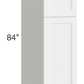 RTA Providence White 18" x 84" Wall Pantry Cabinet with 2 Decorative End Panels and 4 Roll Out Trays