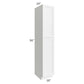 RTA Providence White 18" x 96" Wall Pantry Cabinet with 2 Decorative End Panels and 2 Roll Out Trays