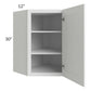 RTA Providence White 24" x 30" Wall Diagonal Corner Cabinet with Mullion Glass Door