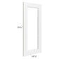 RTA Providence White 24" x 36" Wall Diagonal Corner Glass Door Only with Glass Included