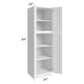 RTA Providence White 24" x 84" Wall Pantry Cabinet with 2 Decorative End Panels and 3 Roll Out Trays
