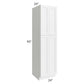 RTA Providence White 24" x 90" Wall Pantry Cabinet with 1 Decorative End Panel and 4 Roll Out Trays