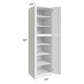 RTA Providence White 24" x 90" Wall Pantry Cabinet with 1 Decorative End Panel and 4 Roll Out Trays