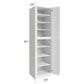 RTA Providence White 24" x 96" Wall Pantry Cabinet with 4 Roll Out Trays