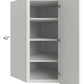 RTA Providence White 27" x 42" x 15" Wall Diagonal Corner Cabinet with Glass Door