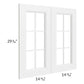 RTA Providence White 30" x 30" Mullion Glass Door Only with Glass Included
