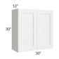 RTA Providence White 30" x 30" Wall Cabinet