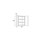 RTA Providence White 30" x 30" Wall Cabinet
