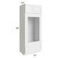 RTA Providence White 33" x 84" Double Oven or Oven/Microwave Cabinet with 2 Decorative End Panels