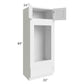 RTA Providence White 33" x 84" Double Oven or Oven/Microwave Cabinet with 2 Decorative End Panels