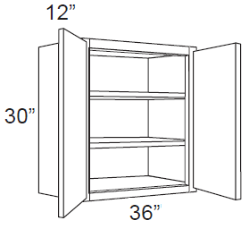 RTA Providence White 36" x 30" Wall Cabinet + GD