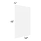 RTA Providence White 48" x 36" Finished Back Panel - Cut in Half