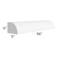 RTA Providence White 96" Shoe Molding - Cut Molding in Half (Two 4ft sections)