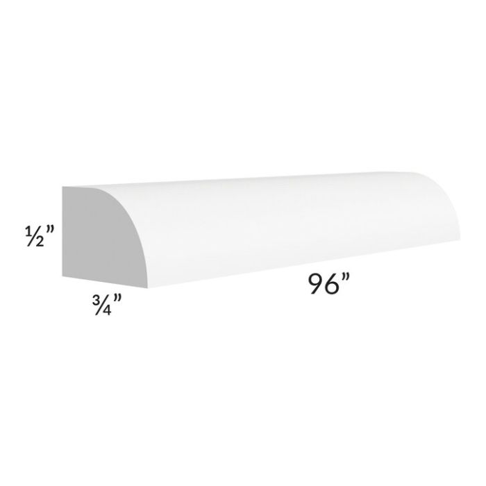 RTA Providence White 96" Shoe Molding - Cut Molding in Half (Two 4ft sections)