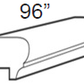 RTA Providence White LRM8-TW 96" Light Rail Molding - Cut Molding into a 5ft and 3ft section