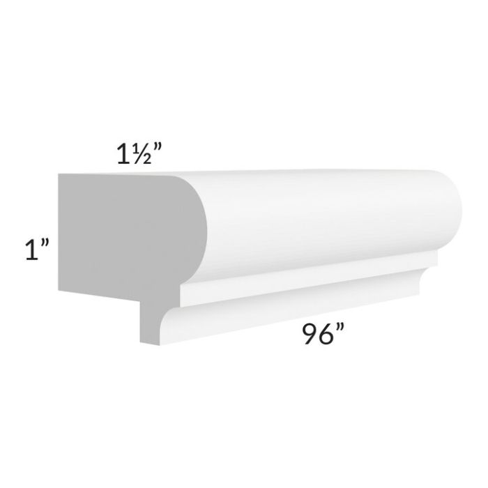 RTA Providence White LRM8-TW 96" Light Rail Molding - Cut Molding into a 5ft and 3ft section