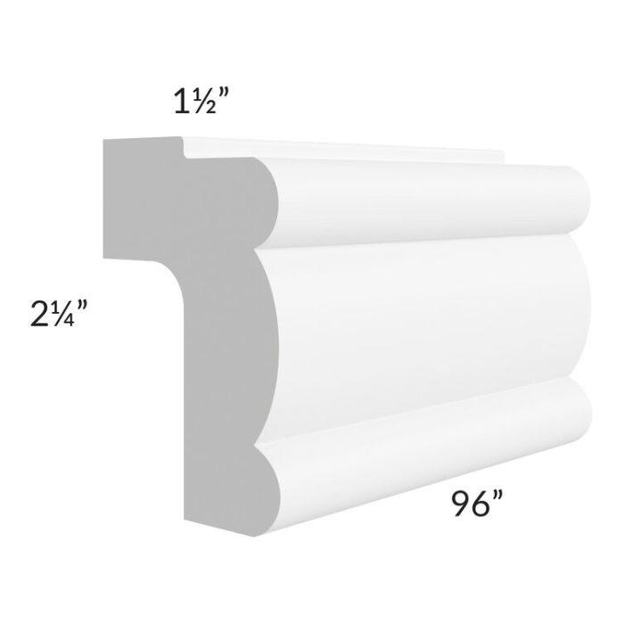 RTA Providence White TLRM8-TW 96" Light Rail Molding - Cut Molding in Half (Two 4ft sections)