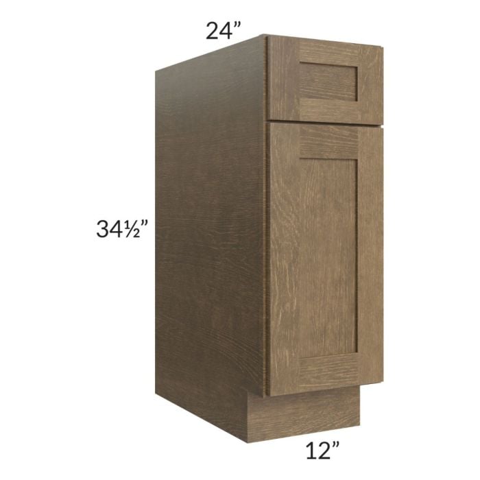 RTA Royal Bronze Shaker 12" Base Cabinet with 2 Finished Sides