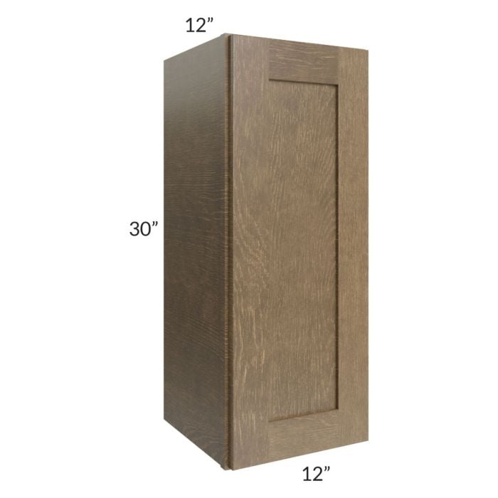 RTA Royal Bronze Shaker 12" x 30" Wall Cabinet with 1 Finished Side