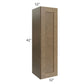 RTA Royal Bronze Shaker 12" x 42" Wall Cabinet with 1 Finished Side