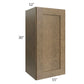 RTA Royal Bronze Shaker 15" x 30" Wall Cabinet with 2 Finished Sides