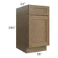 RTA Royal Bronze Shaker 18" Base Cabinet with 2 Finished Sides