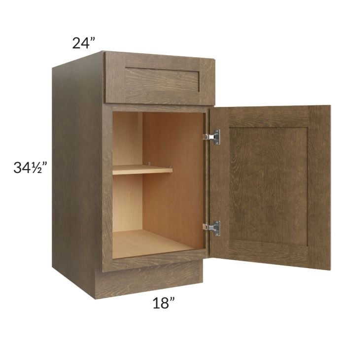 RTA Royal Bronze Shaker 18" Base Cabinet with 2 Finished Sides