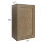 RTA Royal Bronze Shaker 18" x 30" Wall Cabinet with 1 Finished Side