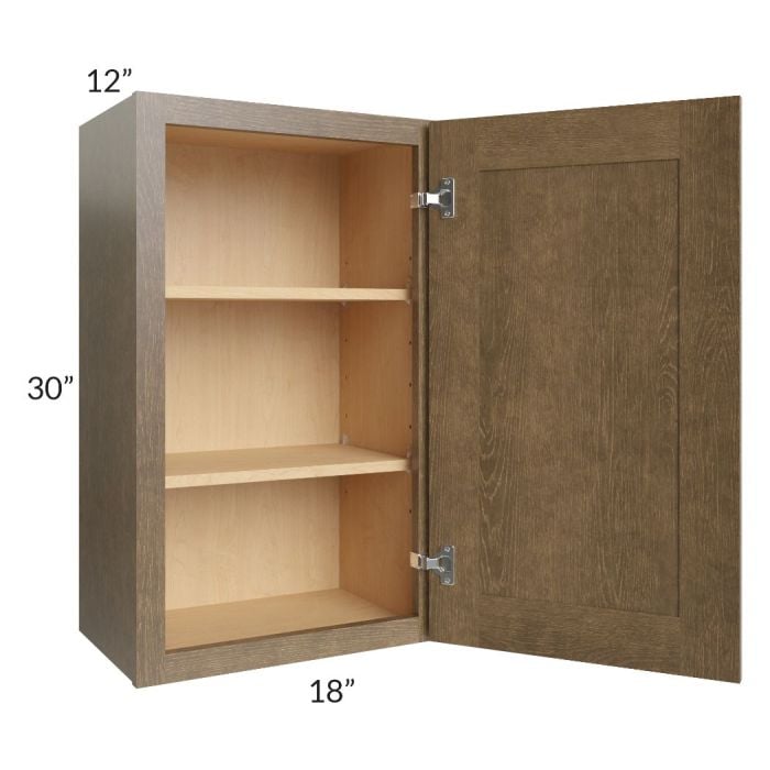 RTA Royal Bronze Shaker 18" x 30" Wall Cabinet with 2 Finished Sides