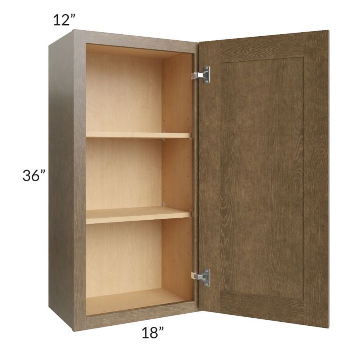 RTA Royal Bronze Shaker 18" x 36" Wall Cabinet with 2 Finished Sides