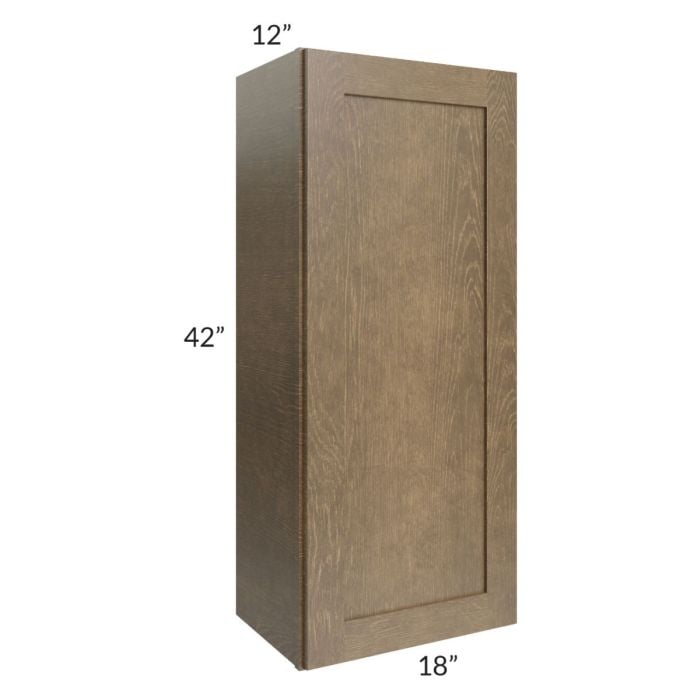 RTA Royal Bronze Shaker 18" x 42" Wall Cabinet with 1 Finished Side