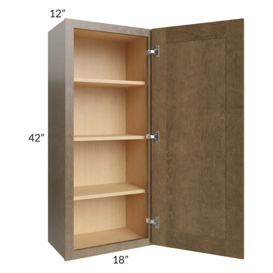 RTA Royal Bronze Shaker 18" x 42" Wall Cabinet with 1 Finished Side
