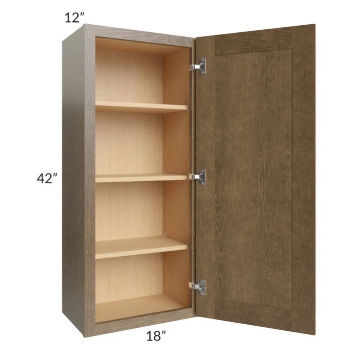 RTA Royal Bronze Shaker 18" x 42" Wall Cabinet with 2 Finished Sides