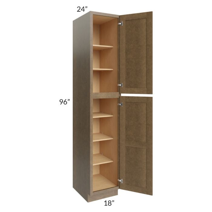 RTA Royal Bronze Shaker 18" x 96 " Pantry Cabinet
