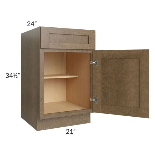 RTA Royal Bronze Shaker 21" Base Cabinet with 1 Finished Cabinet