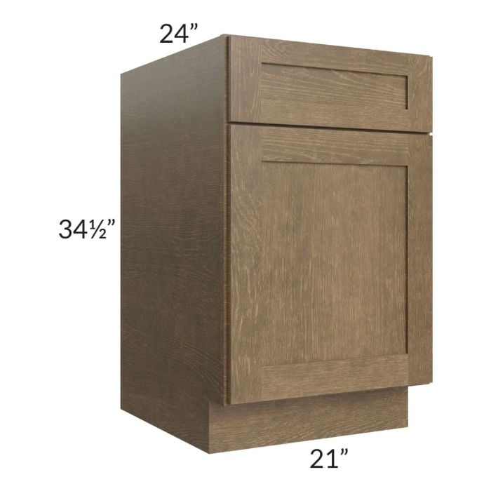 RTA Royal Bronze Shaker 21" Base Cabinet with 2 Finished Cabinets