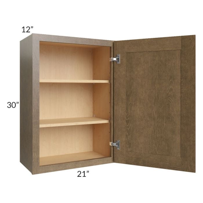 RTA Royal Bronze Shaker 21" x 30" Wall Cabinet with 2 Finished Sides