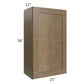 RTA Royal Bronze Shaker 21" x 36" Wall Cabinet with 1 Finished Side