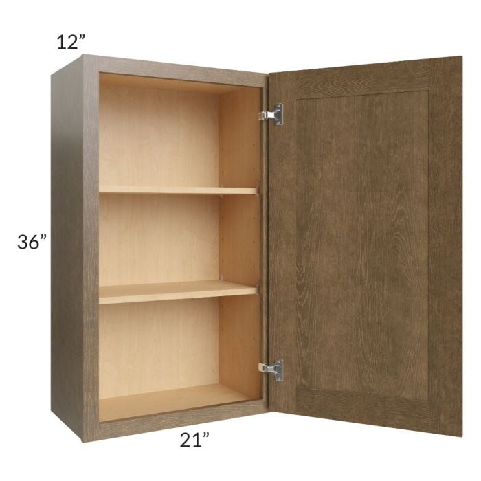 RTA Royal Bronze Shaker 21" x 36" Wall Cabinet with 2 Finished Sides