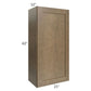 RTA Royal Bronze Shaker 21" x 42" Wall Cabinet