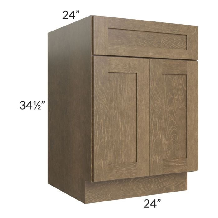 RTA Royal Bronze Shaker 24" Base Cabinet with 1 Finished Side