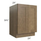 RTA Royal Bronze Shaker 24" Full Height Door Base Cabinet