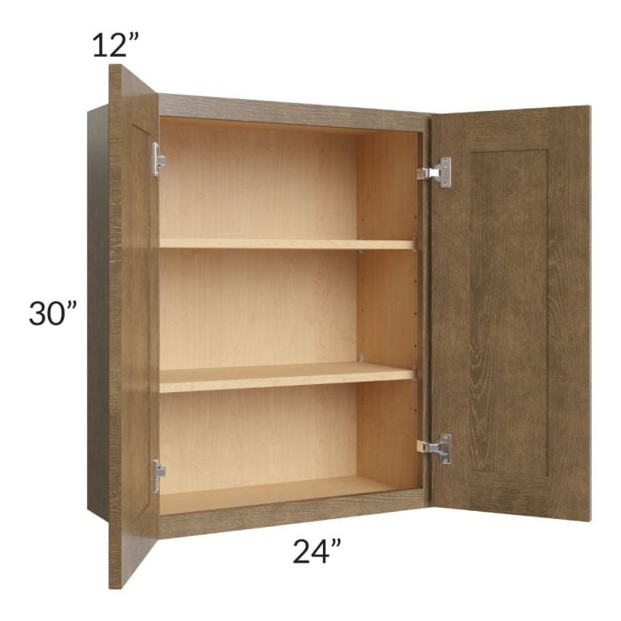 RTA Royal Bronze Shaker 24" x 30" Wall Cabinet with 2 Finished Sides