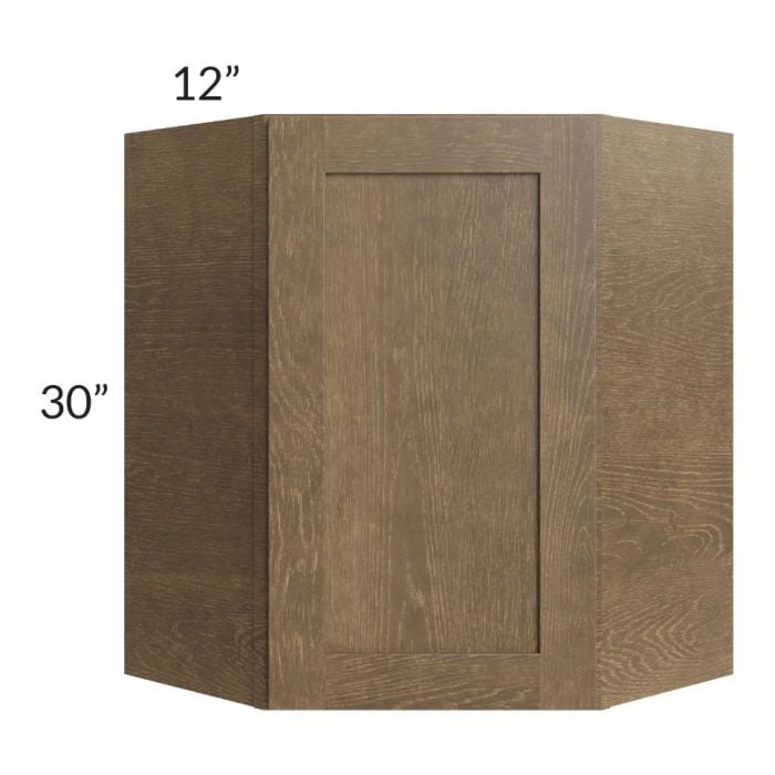 RTA Royal Bronze Shaker 24" x 30" Wall Diagonal Corner Cabinet with 2 Finished Sides