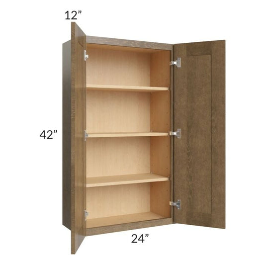 RTA Royal Bronze Shaker 24" x 42" Wall Cabinet with 1 Finished Side