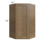 RTA Royal Bronze Shaker 24" x 42" Wall Diagonal Corner Cabinet